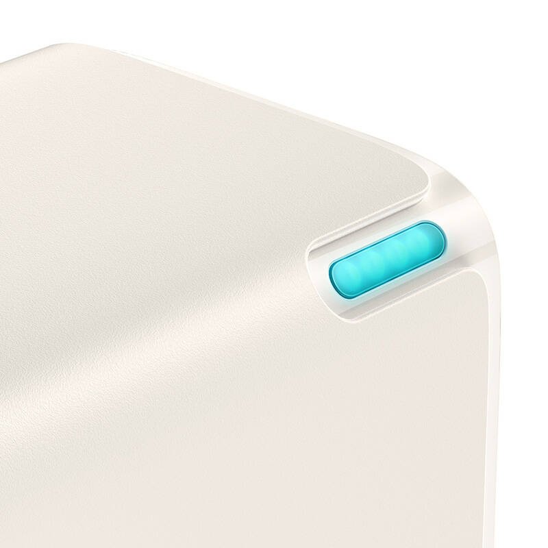 Wall charger Baseus GaN5 2x USB-C USB, 65W cable 1m (white)