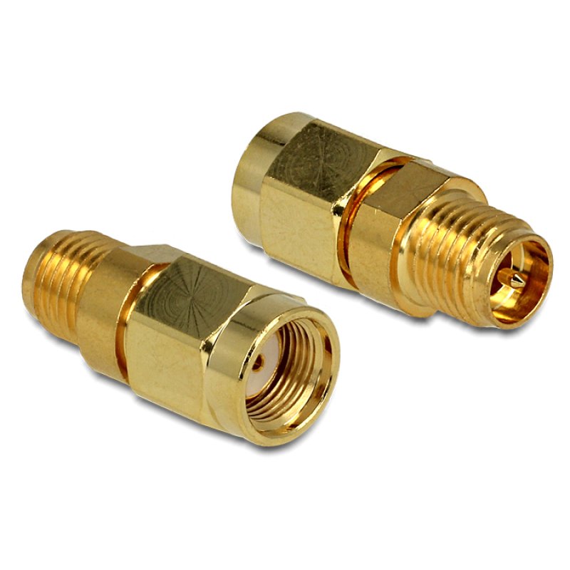 DELOCK HF RP-SMA Stecker Sondergewinde metrisch RP-SMA Buchse