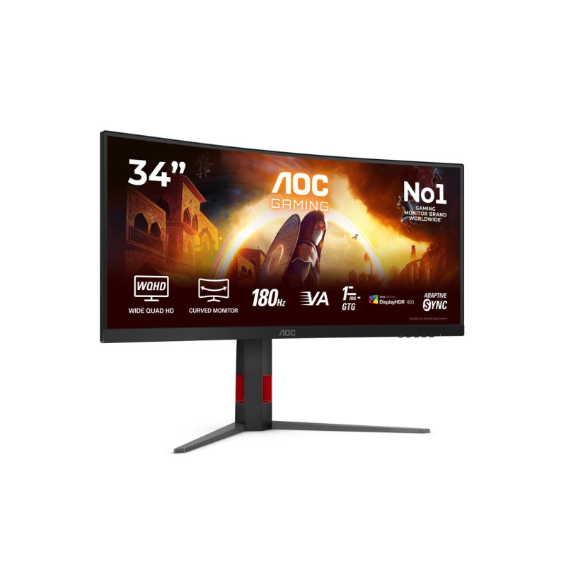 AOC G4 34'' CU34G4CA computer monitor 86.4 cm (34") 3440 x 1440 pixels Black, Red