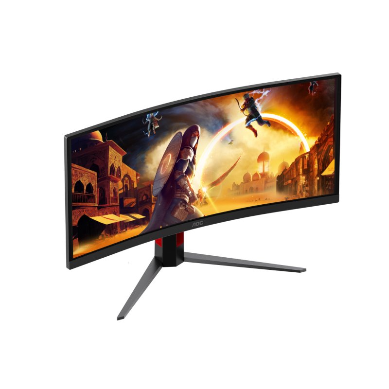 AOC G4 34'' CU34G4CA écran plat de PC 86,4 cm (34") 3440 x 1440 pixels Noir, Rouge