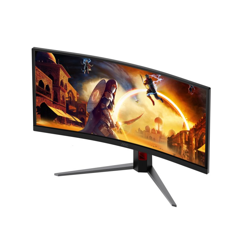 AOC G4 34'' CU34G4CA écran plat de PC 86,4 cm (34") 3440 x 1440 pixels Noir, Rouge