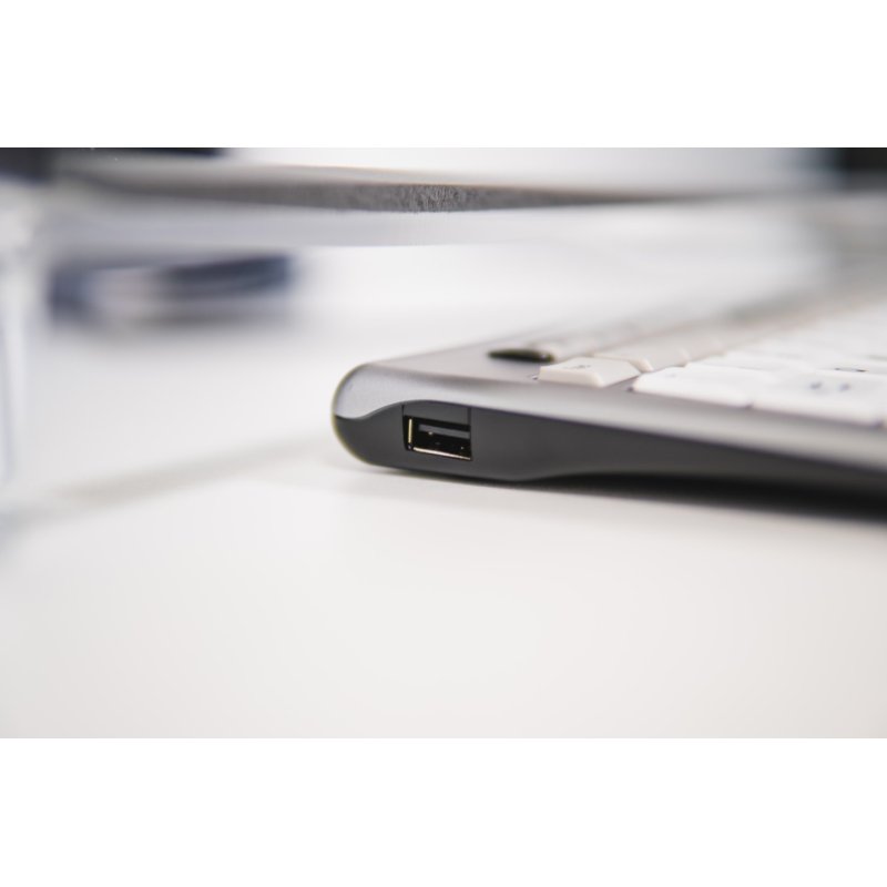 BakkerElkhuizen S-board 840 keyboard Office USB QWERTZ Swiss Light grey, White