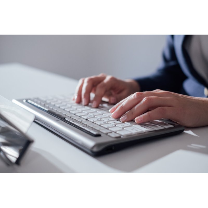 BakkerElkhuizen S-board 840 clavier Bureau USB QWERTZ Suisse Gris clair, Blanc