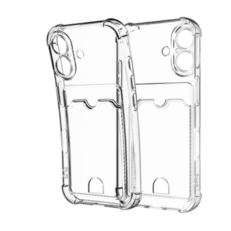iPhone 16 - Cardslot Soft TPU Case - Clear