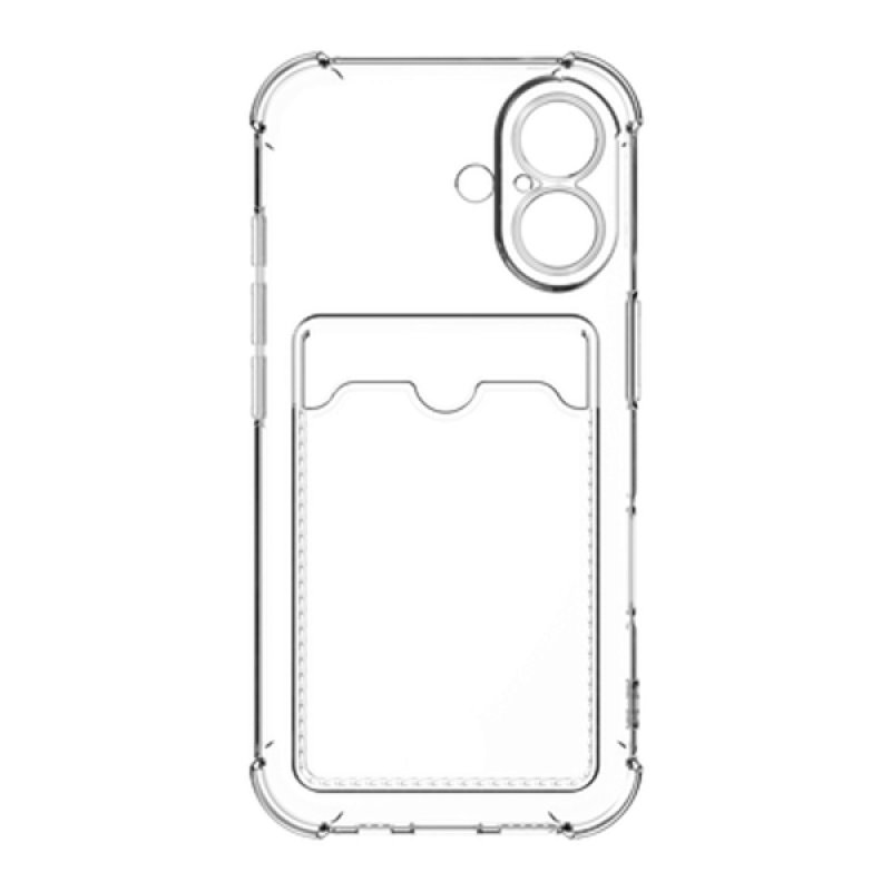 iPhone 16 - Cardslot Soft TPU Case - Clear