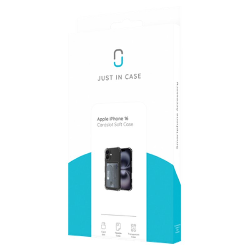 iPhone 16 - Cardslot Soft TPU Case - Clear