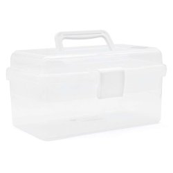 TOYMAX - Storage box with insert, 25.5 x 13.5 x 14.5 cm, clear (714223)