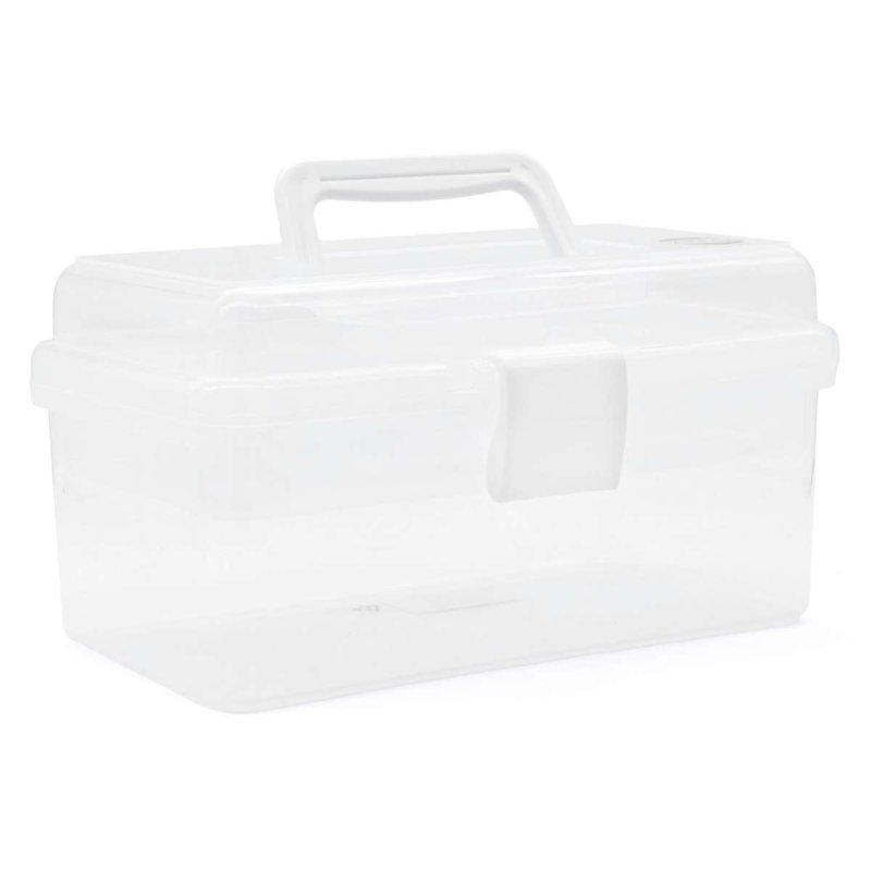 TOYMAX - Storage box with insert, 25.5 x 13.5 x 14.5 cm, clear (714223)