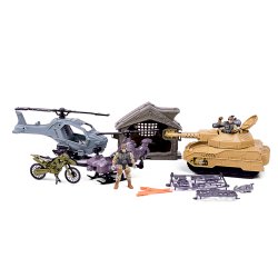 Special Forces - Military set with tank, helicopters, motorbikes and accessories (520373)