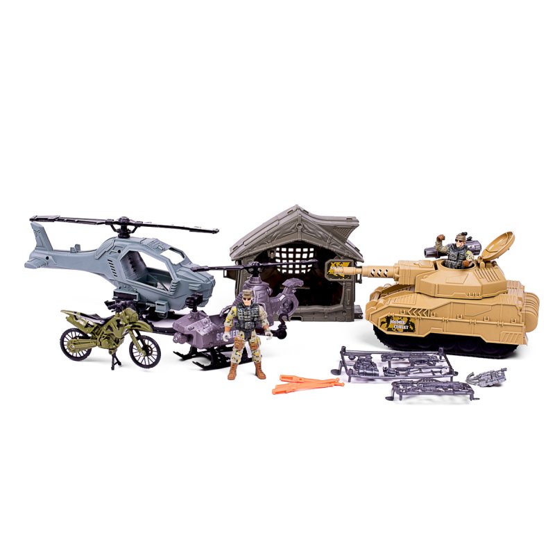 Special Forces - Military set with tank, helicopters, motorbikes and accessories (520373)