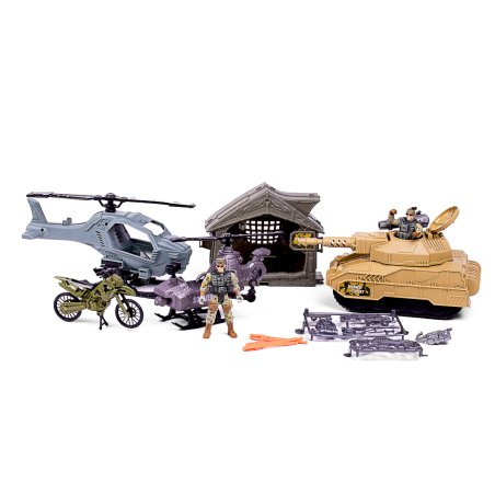 Special Forces - Military set with tank, helicopters, motorbikes and accessories (520373)