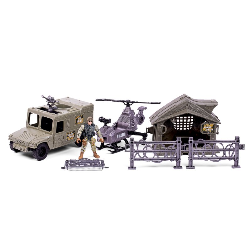 Special Forces - Military Set with Jeep, Helicopter and Accessories (520371)