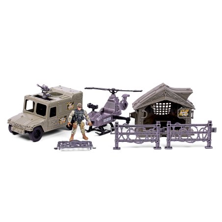 Special Forces - Military Set with Jeep, Helicopter and Accessories (520371)