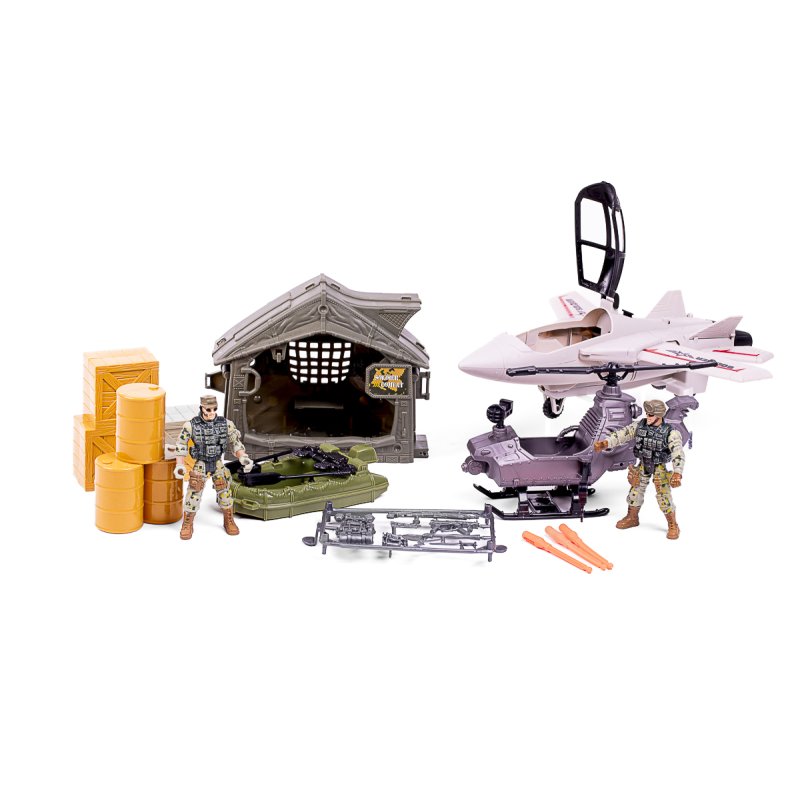 Special Forces - Military set with fighter jet, helicopter, boat and accessories (520370)