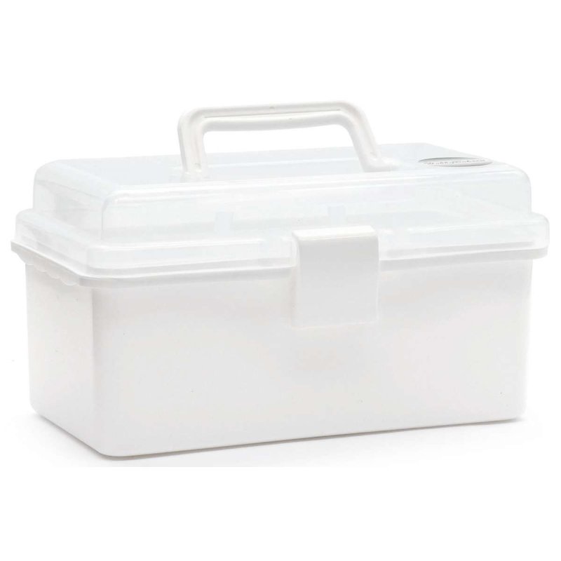 TOYMAX - Storage box with insert, 20x10x10cm, white/clear (714222)