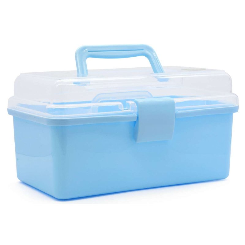 TOYMAX - Storage box with insert, 25.5 x 13.5 x 14.5 cm, light blue (714224)