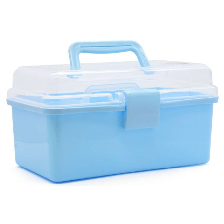 TOYMAX - Storage box with insert, 25.5 x 13.5 x 14.5 cm, light blue (714224)