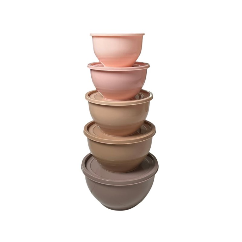 Scandinavian Collection - Bowl Set with Lids - 5 Pack - 850 ml, 1.2 L, 2.2 L, 3.1 L, 4.7 L