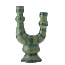Bloomingville - Salandy Candle Holder - Green - Stoneware