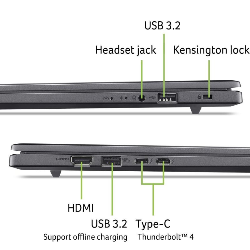 Acer Aspire 18 AI (A18-I71M-96HU) Copilot PC 18,0" WUXGA, IPS, 120Hz, Intel Core Ultra 9-386H (50 TOPS), 16GB RAM,