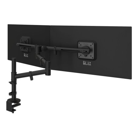 DATAFLEX Viewgo 48.133 Clamp/Grommet arm - 2 screens, black