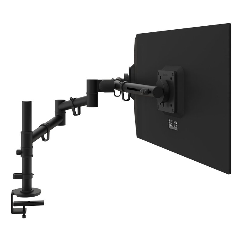 DATAFLEX Viewgo 48.133 Clamp/Grommet arm - 2 screens, black