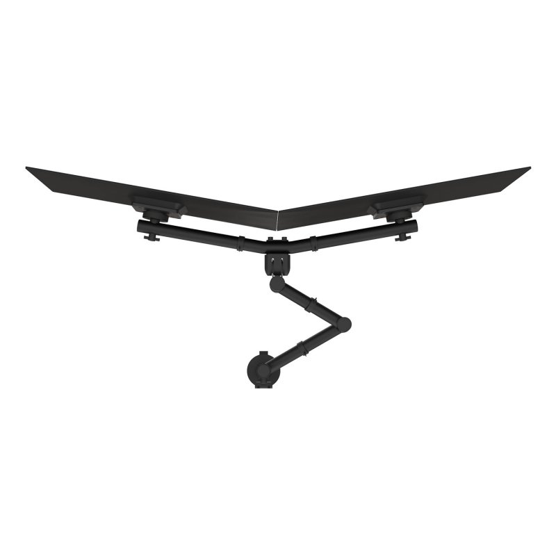 DATAFLEX Viewgo 48.133 Clamp/Grommet arm - 2 screens, black