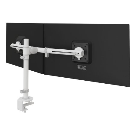 DATAFLEX Viewgo 48.140 Clamp/Grommet arm - 2 screens, white