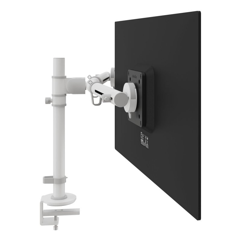 DATAFLEX Viewgo 48.140 Clamp/Grommet arm - 2 screens, white