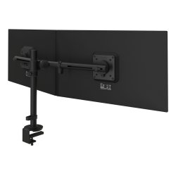DATAFLEX Viewgo 48.143 Clamp/Grommet arm - 2 screens, black