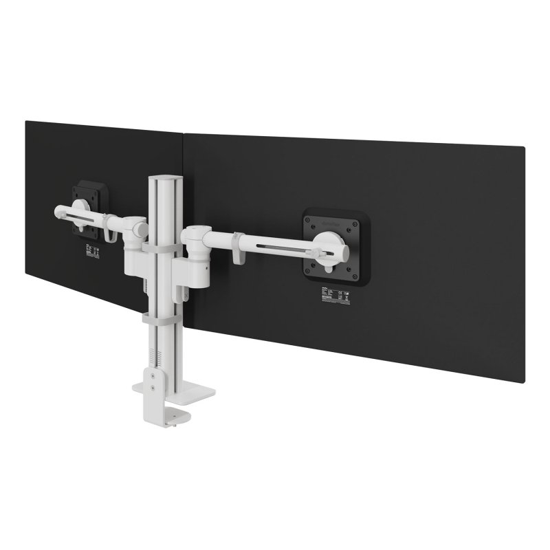 DATAFLEX Viewgo 48.220 Clamp/Grommet arm - 2 screens, white