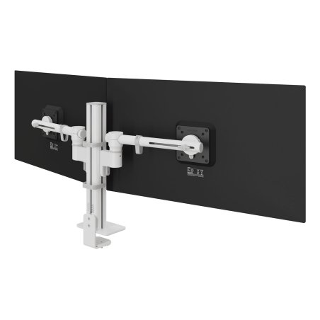 DATAFLEX Viewgo 48.220 Clamp/Grommet arm - 2 screens, white