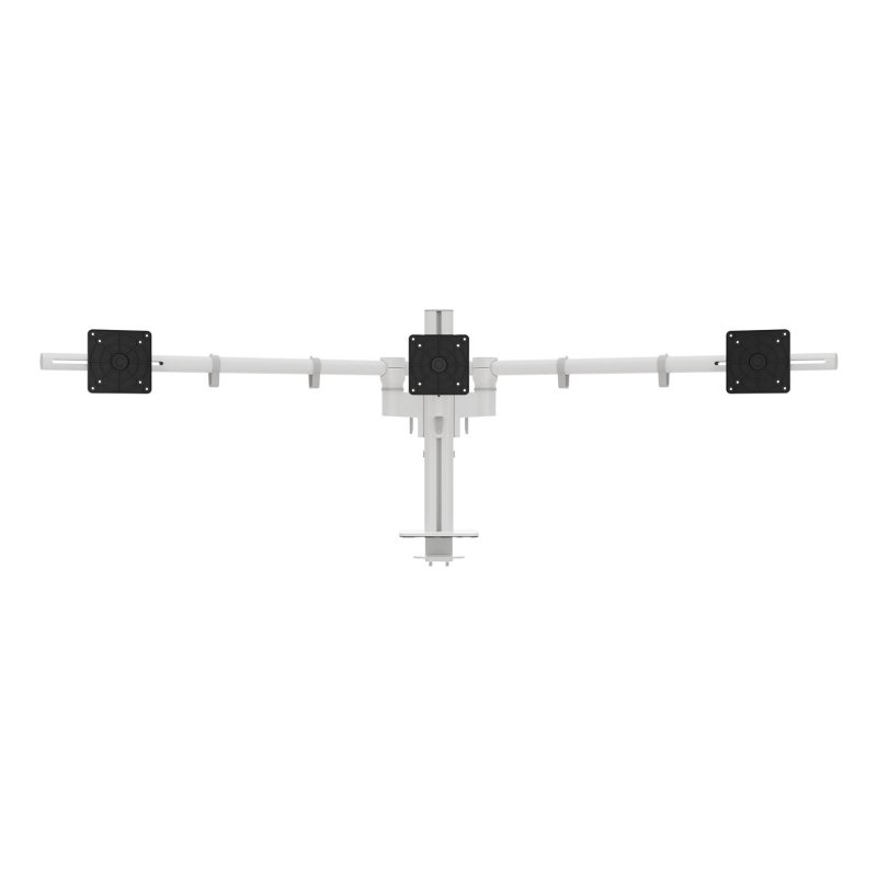 DATAFLEX Viewgo 48.230 Clamp/Grommet arm - 3 screens, white