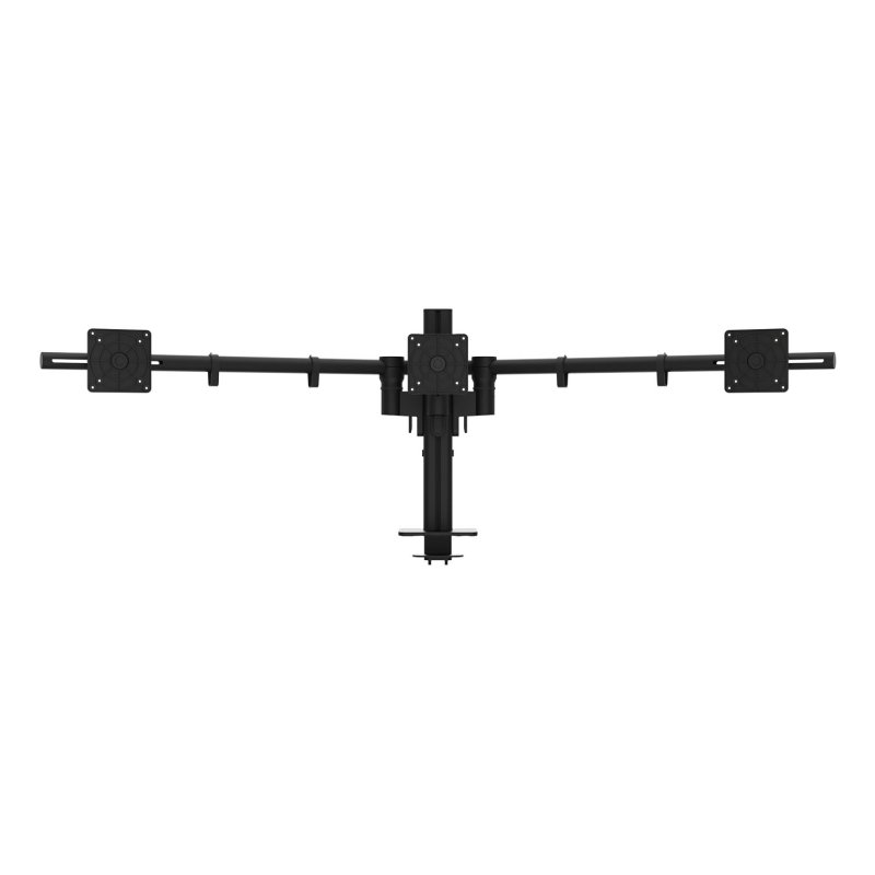 DATAFLEX Viewgo 48.233 Clamp/Grommet arm - 3 screens, black