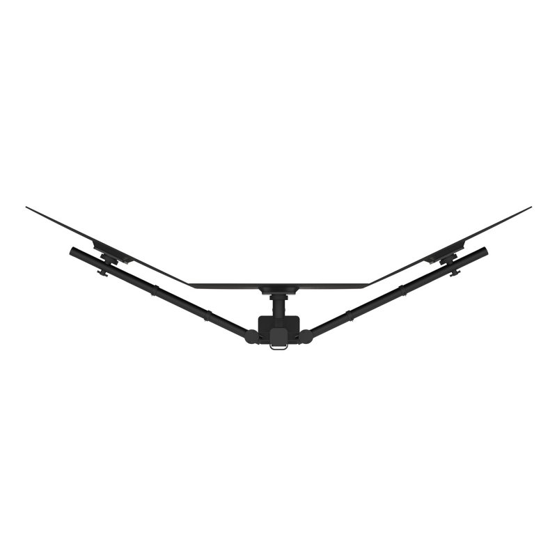 DATAFLEX Viewgo 48.233 Clamp/Grommet arm - 3 screens, black