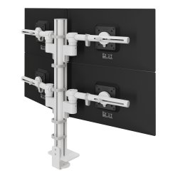 DATAFLEX Viewgo 48.240 Clamp/Grommet arm - 4 screens, white