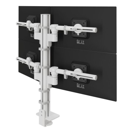 DATAFLEX Viewgo 48.240 Clamp/Grommet arm - 4 screens, white