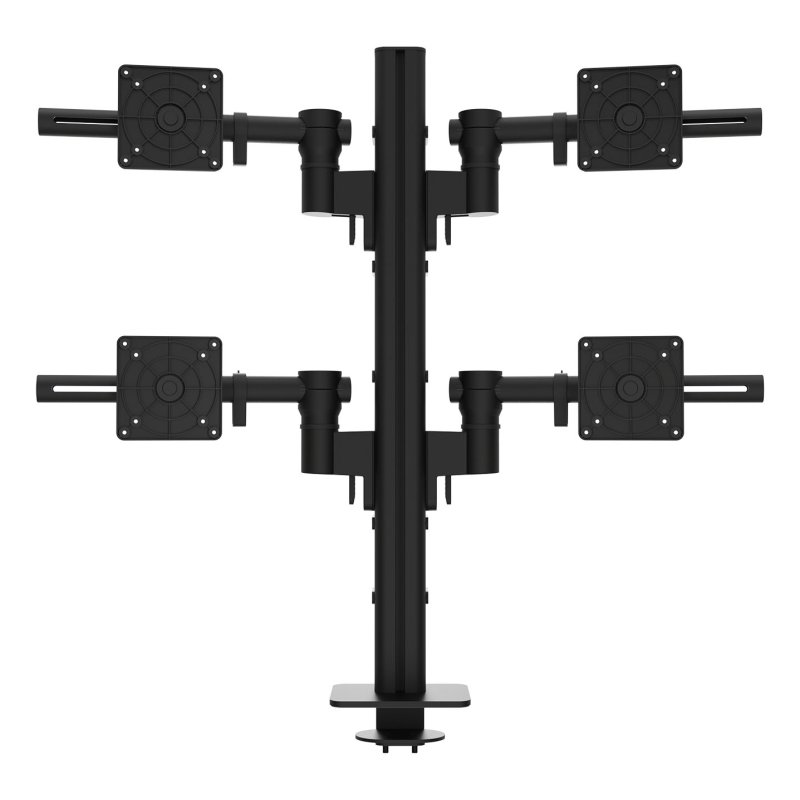 DATAFLEX Viewgo 48.243 Clamp/Grommet arm - 4 screens, black