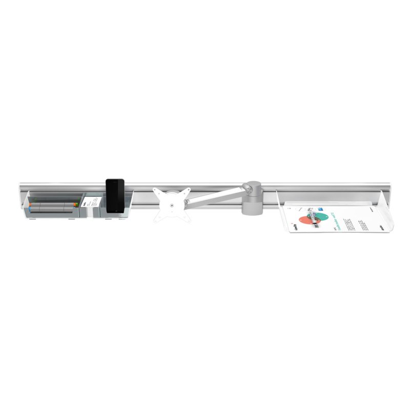 DATAFLEX Toolbar, wall-mounted, Viewlite 58.712 silver