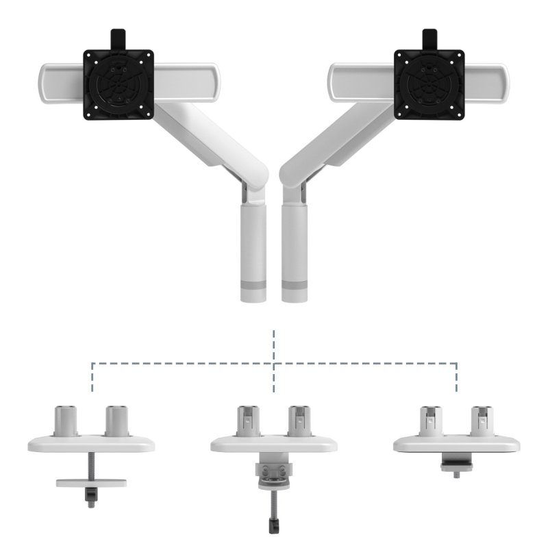 Dataflex 65.210 monitor mount / stand 131.6 cm (51.8") Desk White