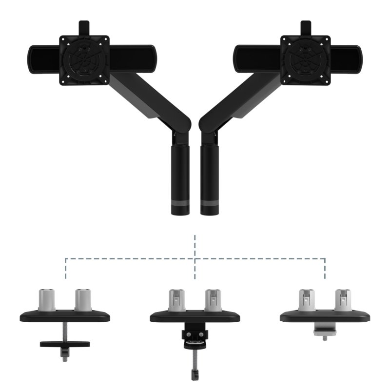 Dataflex 65.213 monitor mount / stand 131.6 cm (51.8") Desk Black