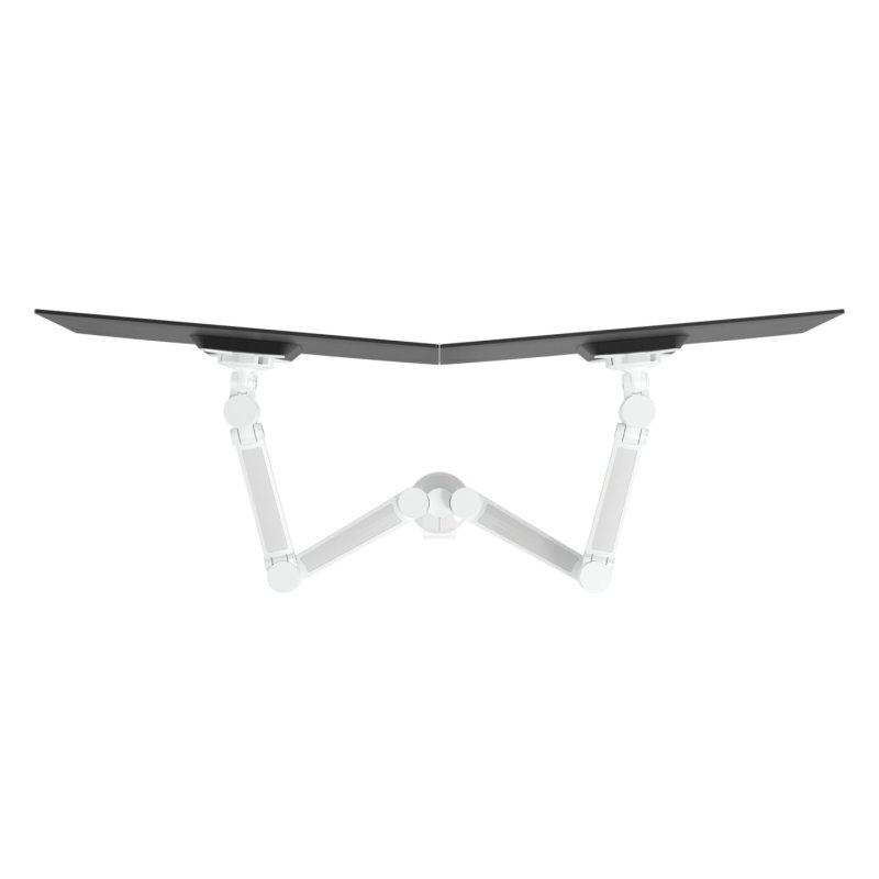 DATAFLEX Desk mount for 2 screens 58.650 white