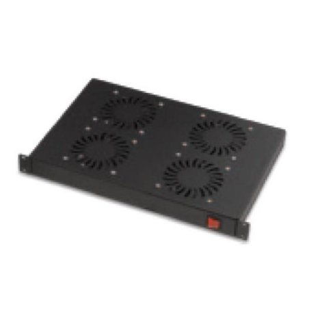Kit 4, 1U fans with on/off switch and 19" mounting bracket,