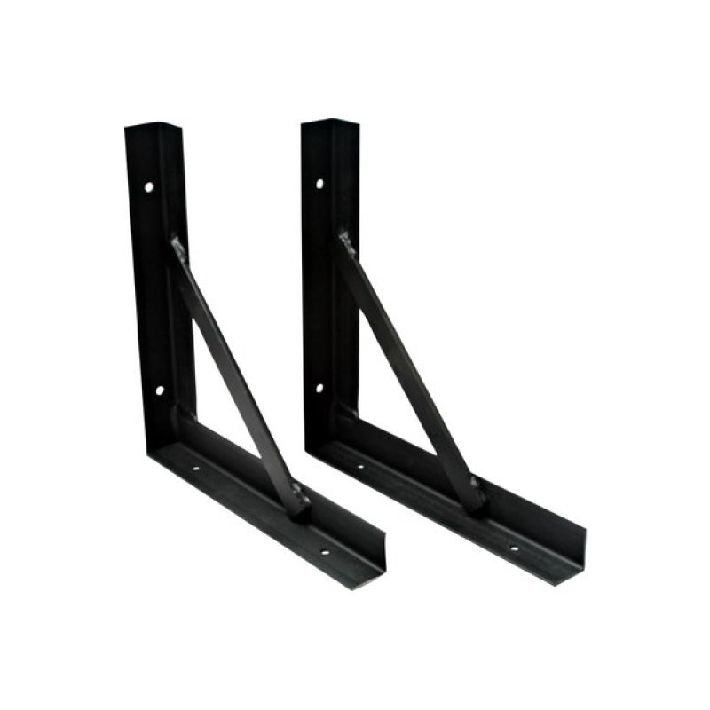 EKIVALAN Set of 2 black support brackets for wall cabinet