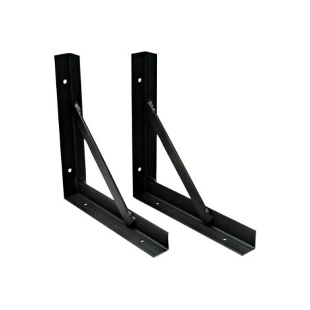 EKIVALAN Set of 2 black support brackets for wall cabinet