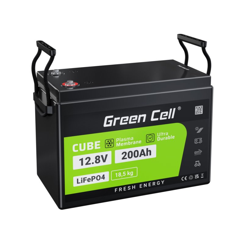 Greencell LiFePO4 Battery 200Ah 12.8V 2560Wh L