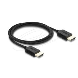 Delock Koaxiales High Speed HDMI Kabel 8K 60 Hz 48 Gbps mit Geflechtmantel 1 m