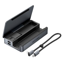 Station d'accueil portable USB-C Vention Gaming 9en1 (Gris)