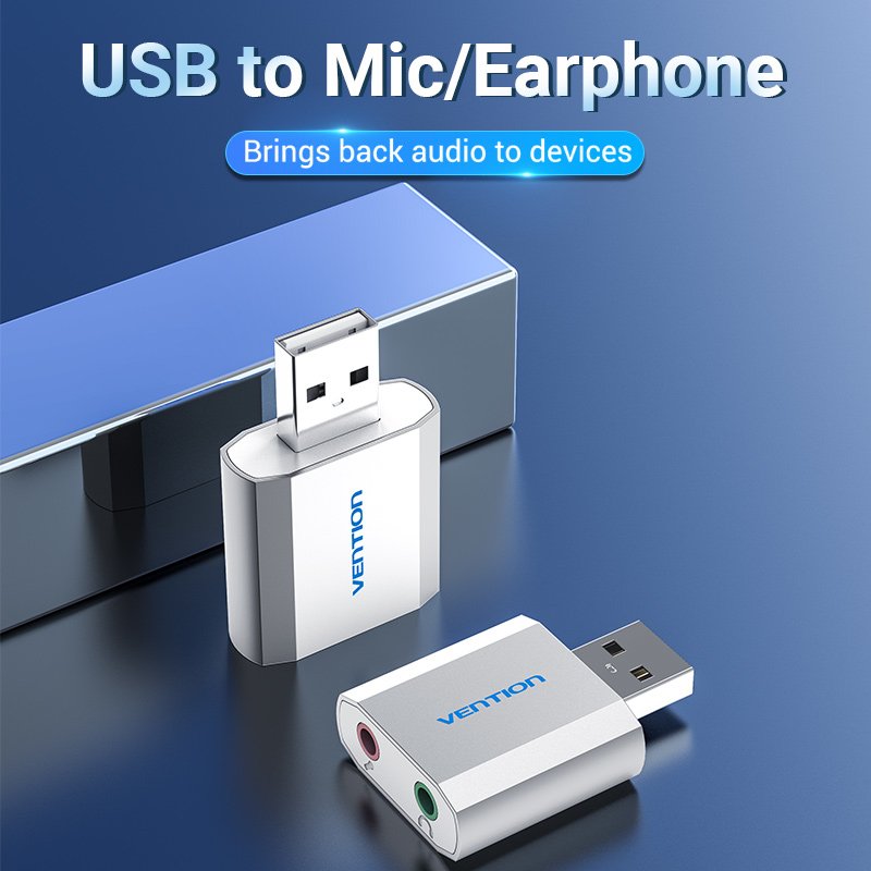 Carte son externe USB Vention (Argent)