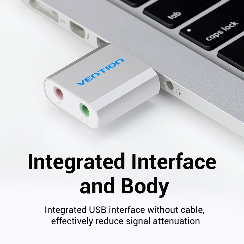 Carte son externe USB Vention (Argent)
